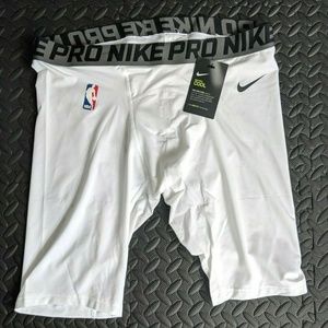 Nike Dri-FIT NBA Logo Basketball Pro Compression Shorts White 3XLT